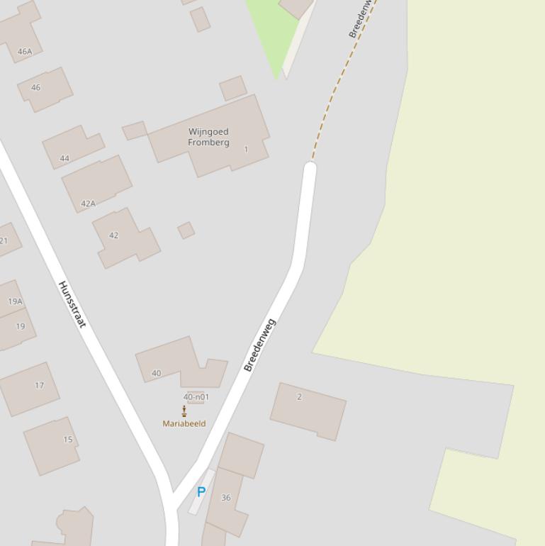 Kaart van de Breedenweg.