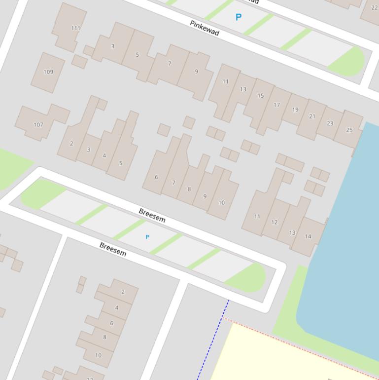 Kaart van  Breesem.