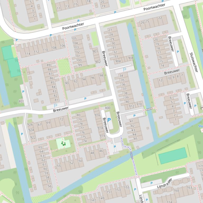 Kaart van  Breeuwer.