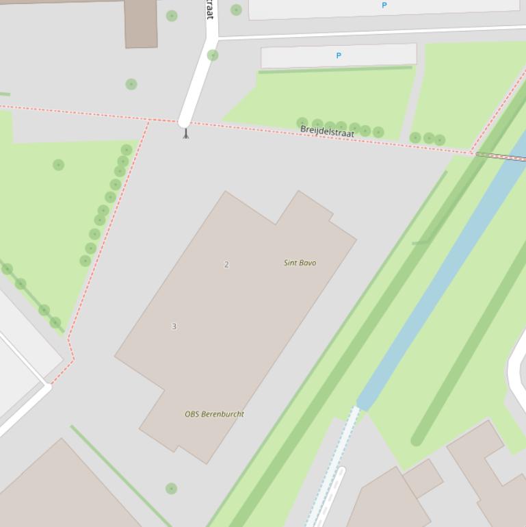 Kaart van de Breijdelstraat.