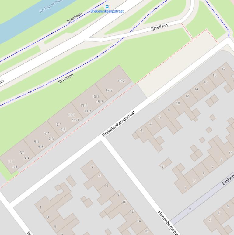 Kaart van de Brekelenkampstraat.