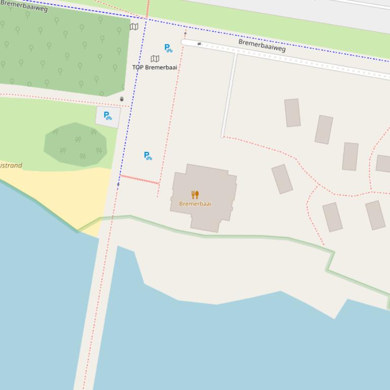 Kaart van de Bremerbaaiweg.