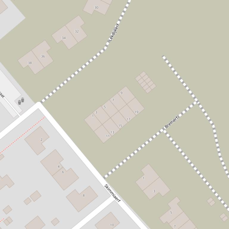 Kaart van het Bremerf.