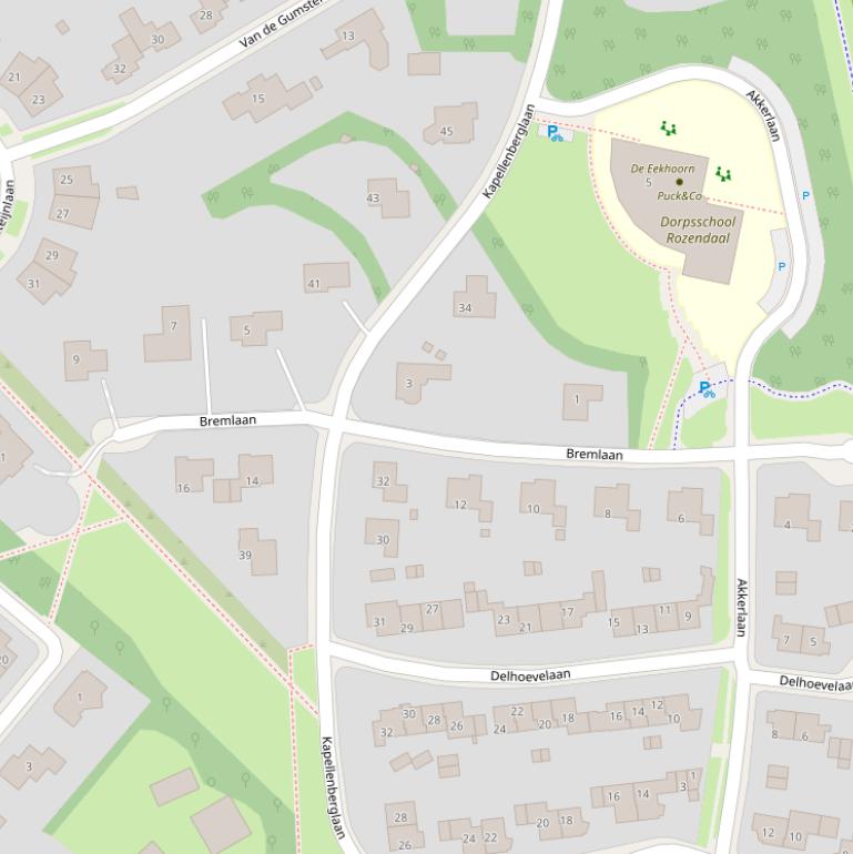 Kaart van de Bremlaan.