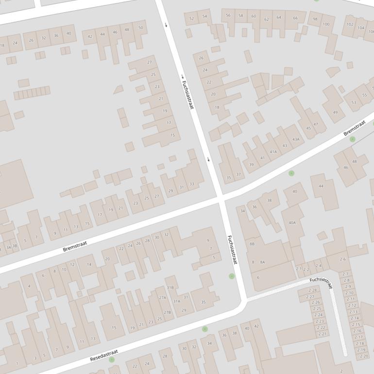 Kaart van de Bremstraat.