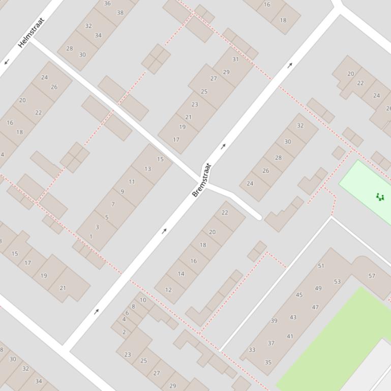 Kaart van de Bremstraat.