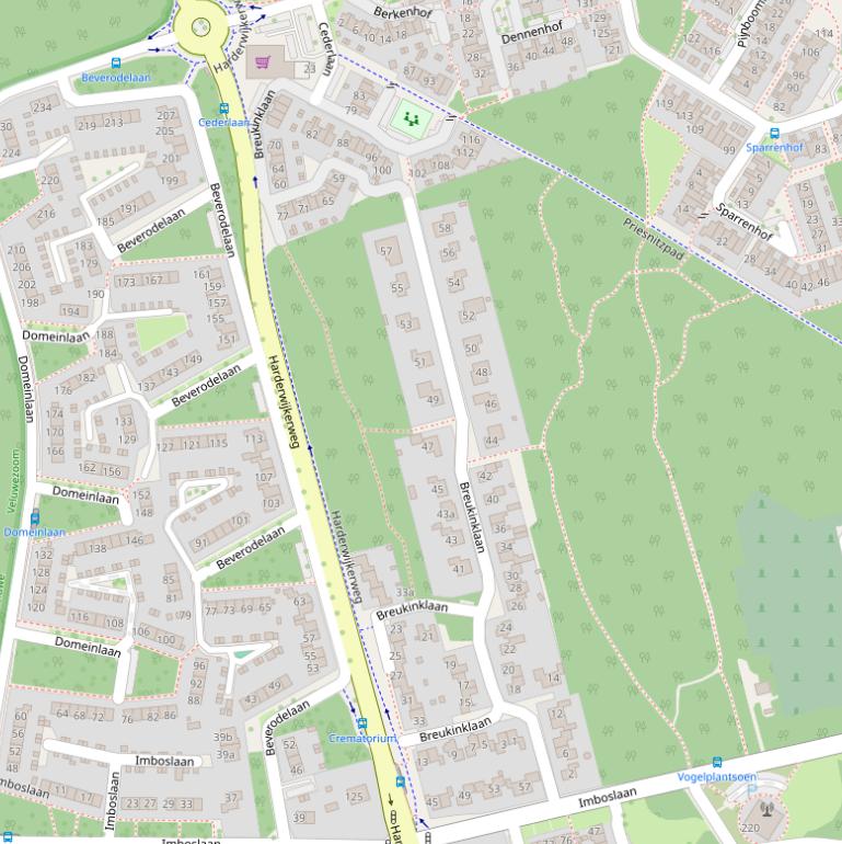 Kaart van de Breukinklaan.