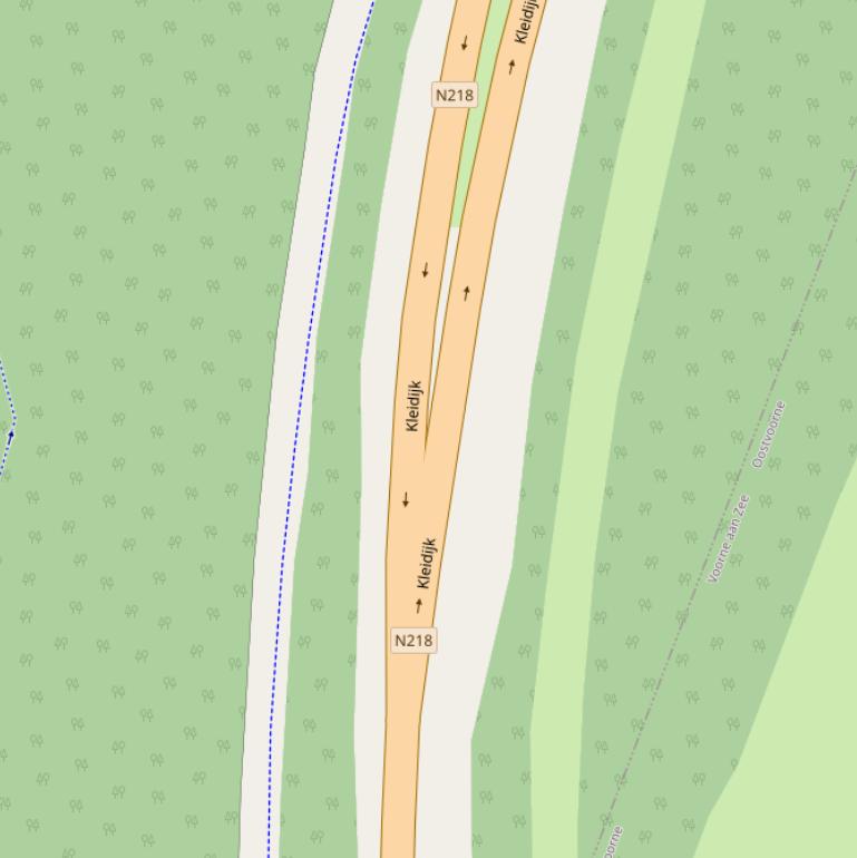 Kaart van  Brielse Maasdam.