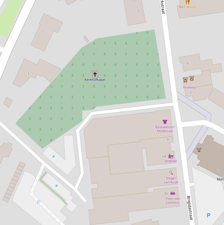 Kaart van het Brigidapad.