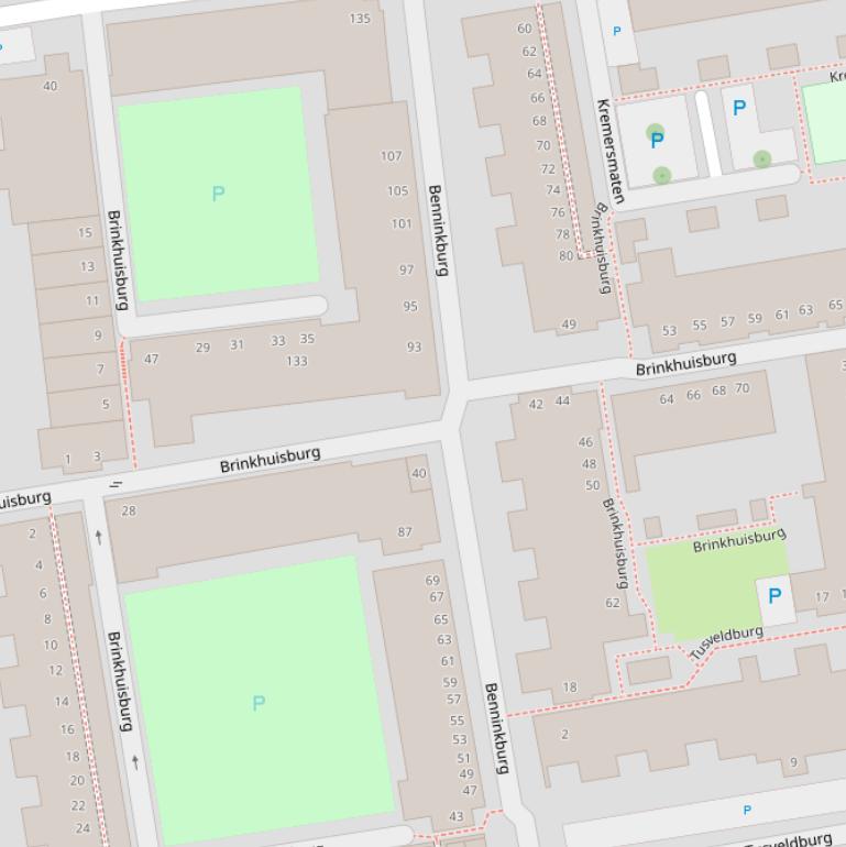 Kaart van  Brinkhuisburg.