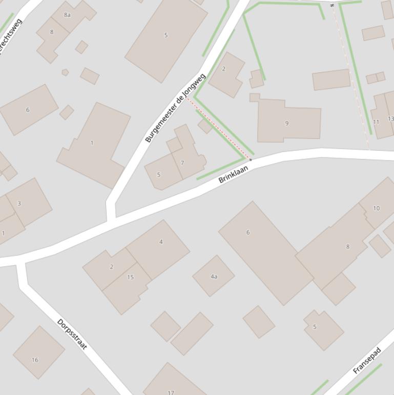 Kaart van de Brinklaan.