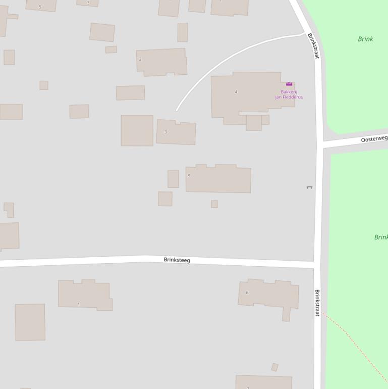 Kaart van de Brinkstraat.