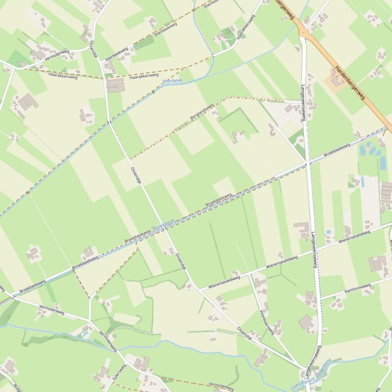Kaart van de Broekbeekweg.
