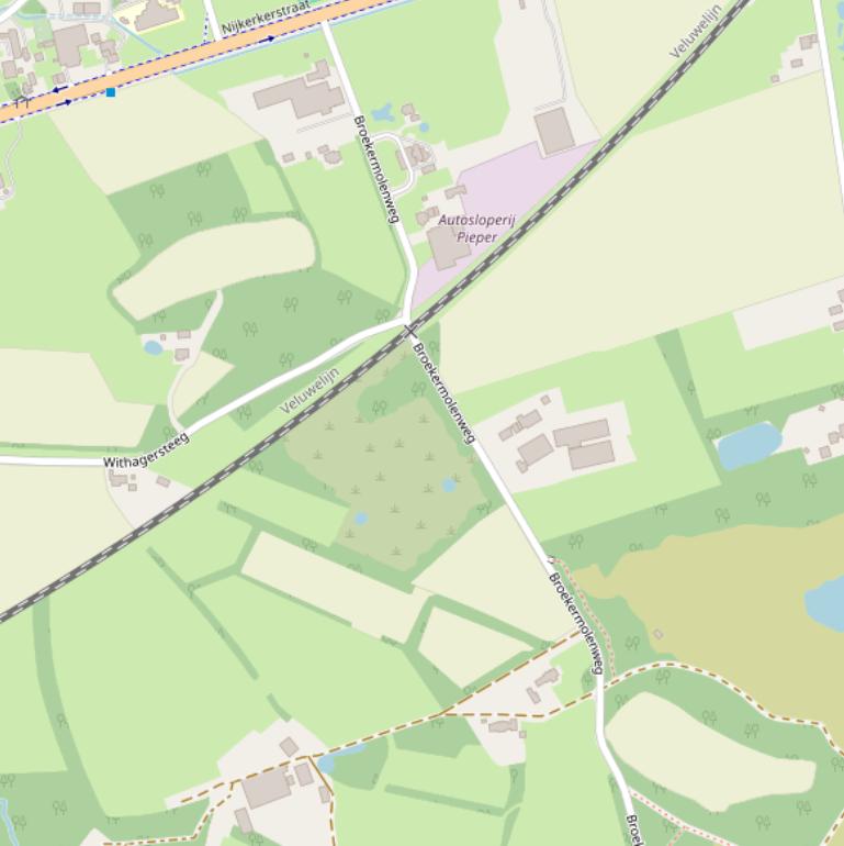 Kaart van de Broekermolenweg.