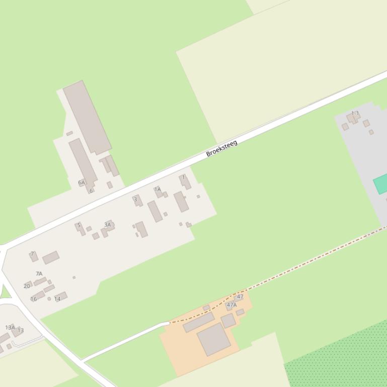 Kaart van de Broeksteeg.