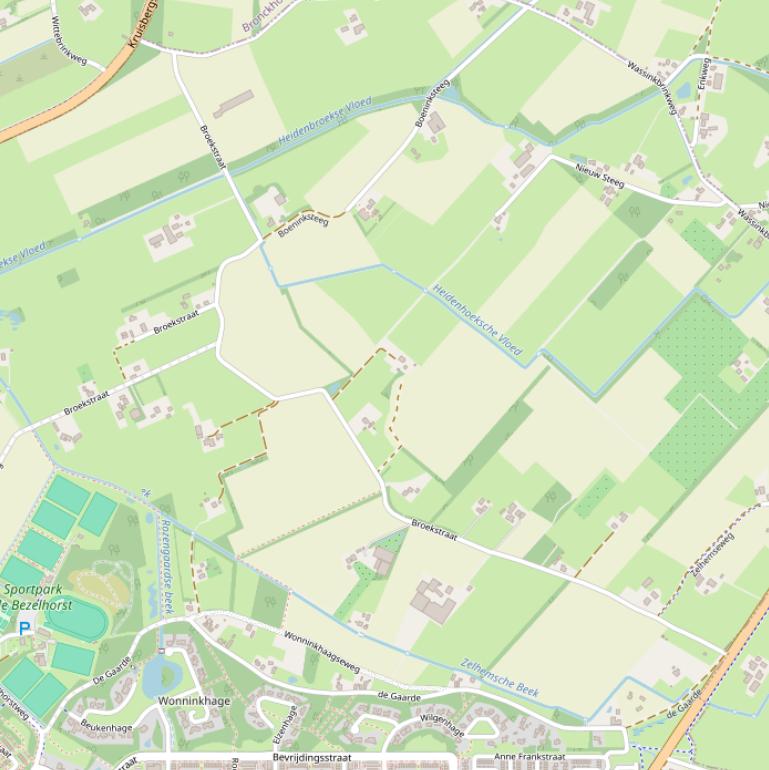 Kaart van de Broekstraat.