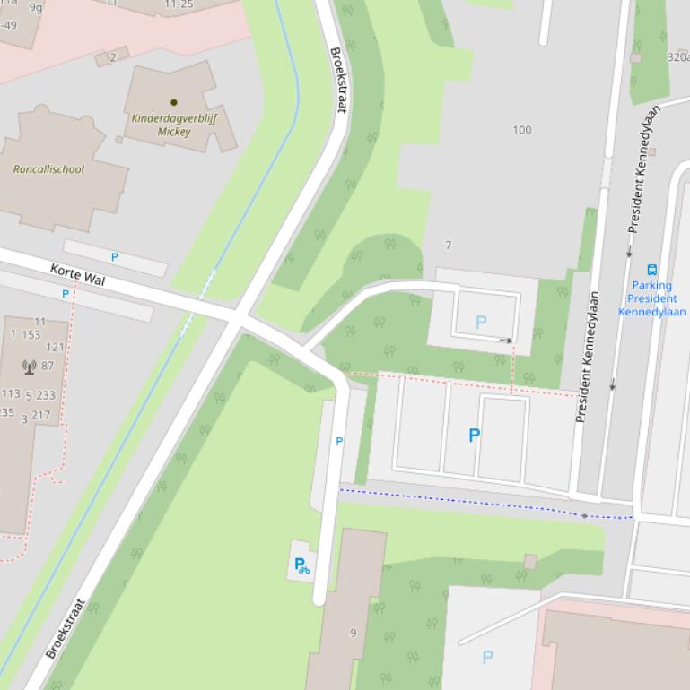 Kaart van de Broekstraat.