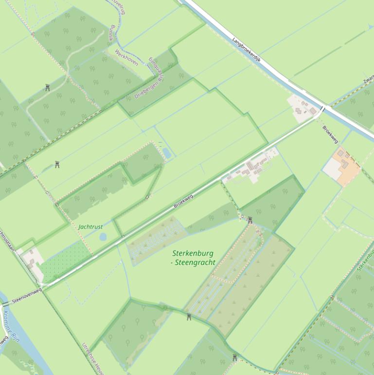 Kaart van de Broekweg.