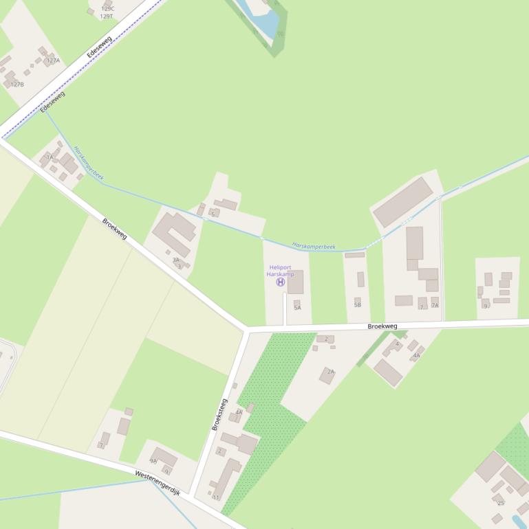 Kaart van de Broekweg.