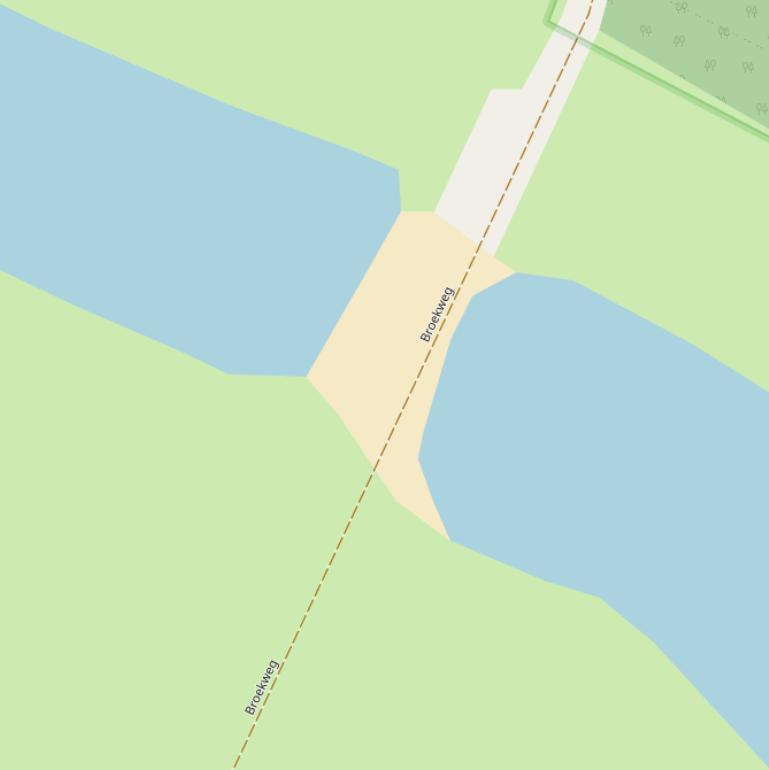 Kaart van de Broekweg.