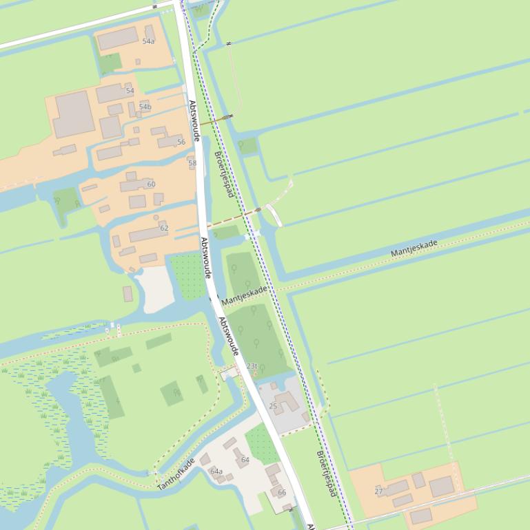 Kaart van het Broertjespad.