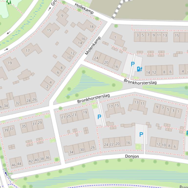 Kaart van  Bronkhorsterslag.