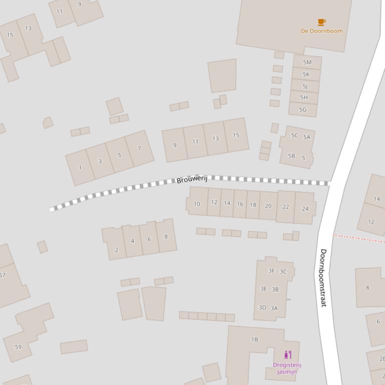 Kaart van  Brouwerij.