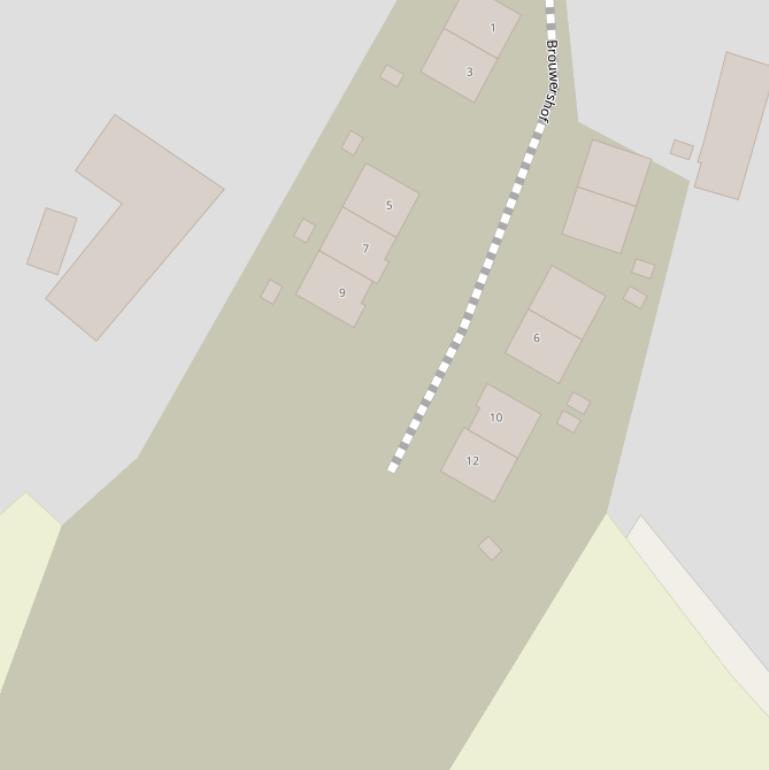 Kaart van de Brouwershof.