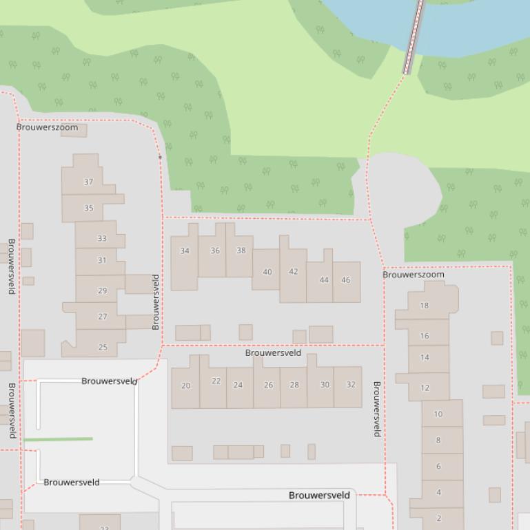 Kaart van  Brouwerszoom.