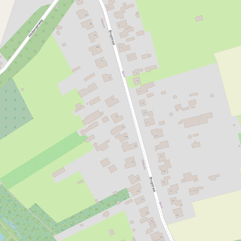 Kaart van de Brugstraat.