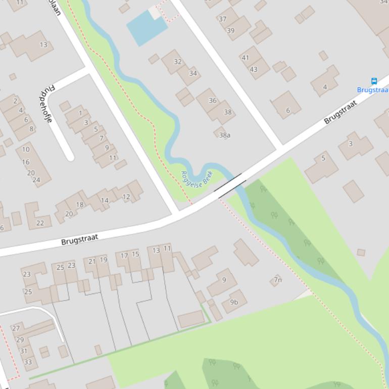 Kaart van de Brugstraat.