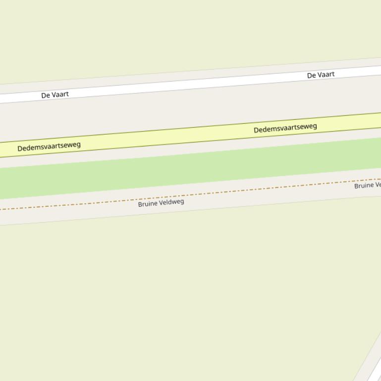 Kaart van de Bruine Veldweg.