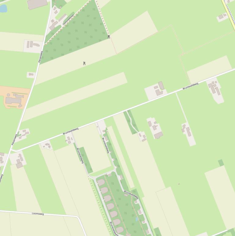 Kaart van de Bruineveldweg.