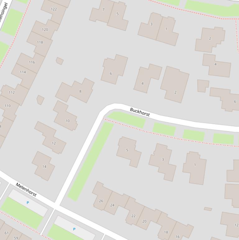 Kaart van  Buckhorst.