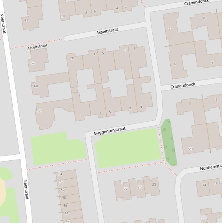 Kaart van de Buggenumstraat.