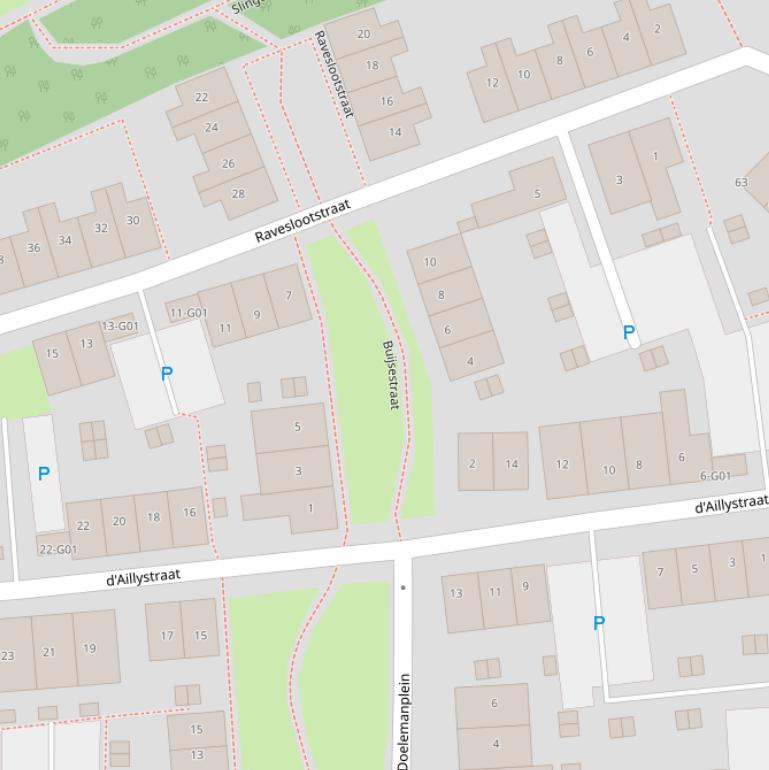 Kaart van de Buijsestraat.