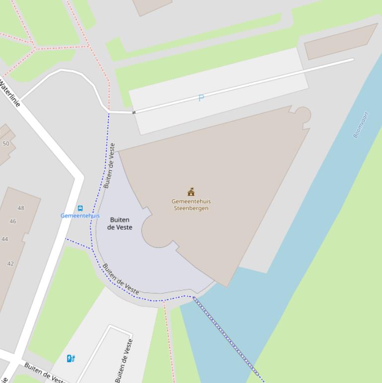 Kaart van  Buiten de Veste.