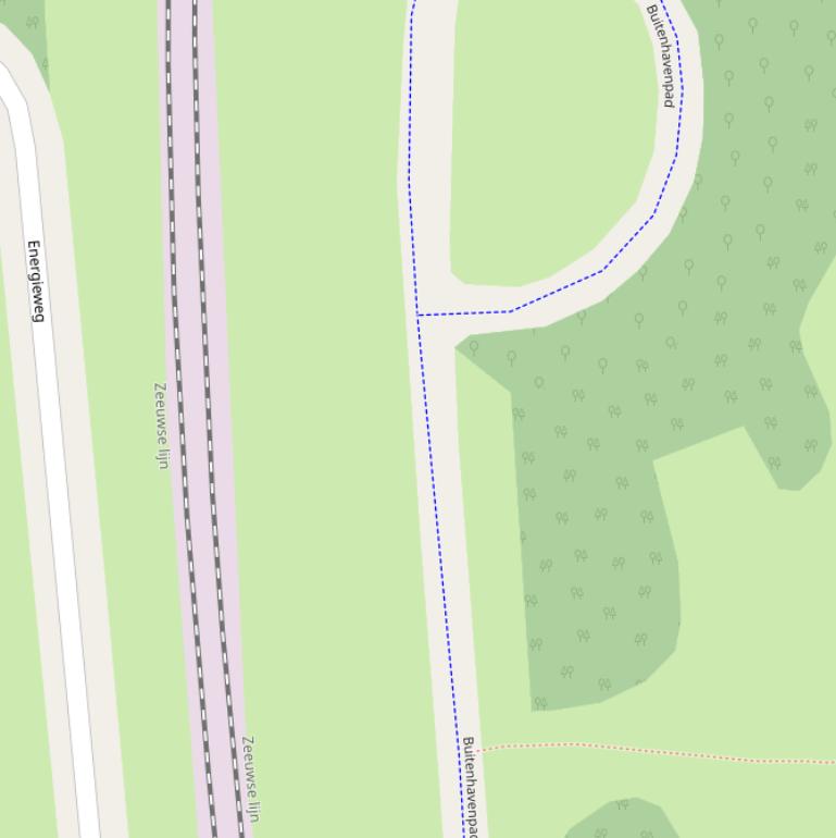 Kaart van het Buitenhavenpad.