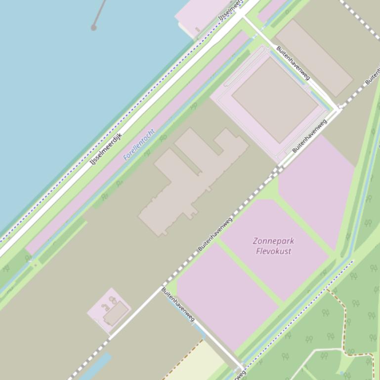 Kaart van de Buitenhavenweg.