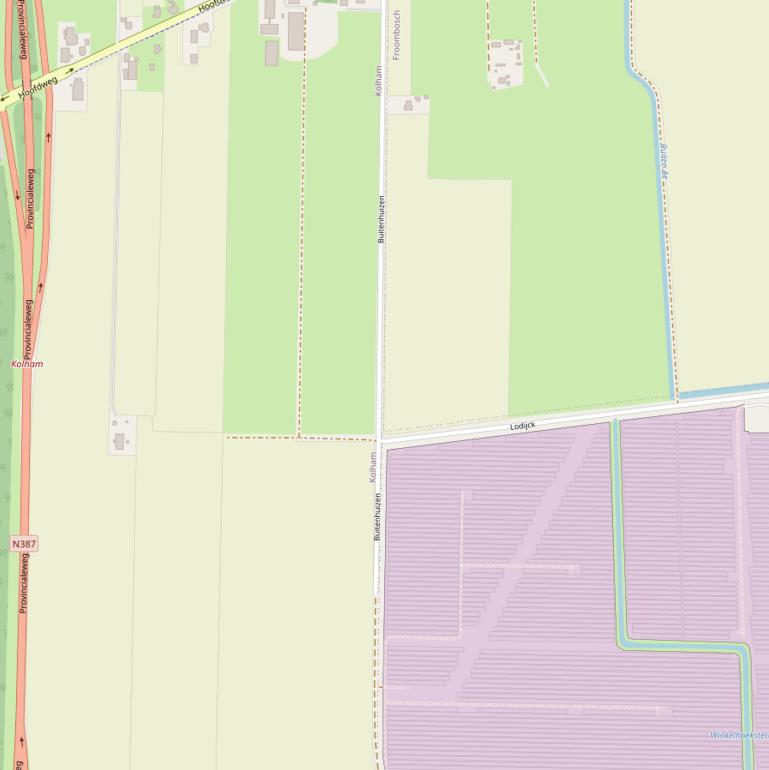 Kaart van  Buitenhuizen.