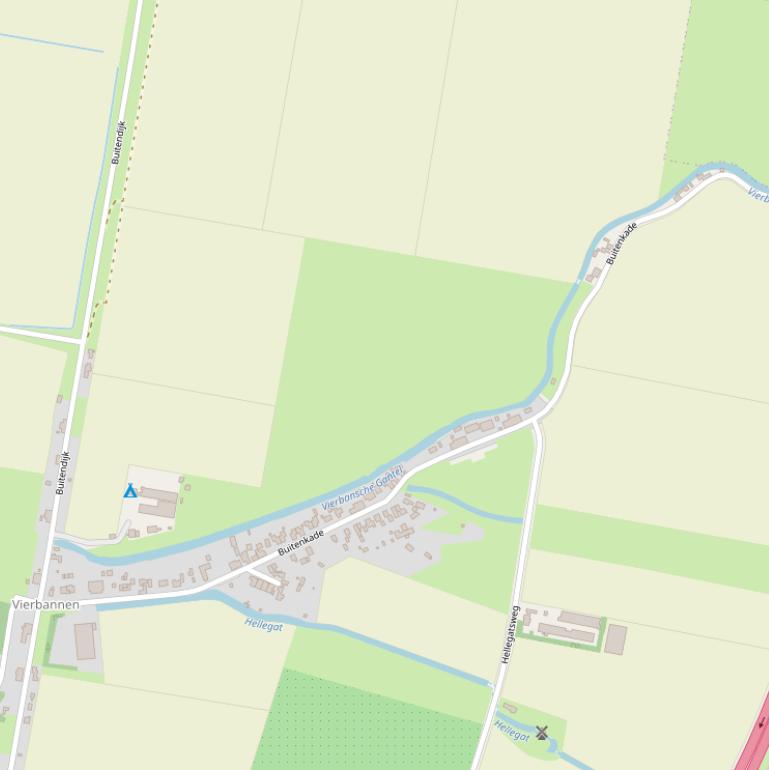 Kaart van de Buitenkade.