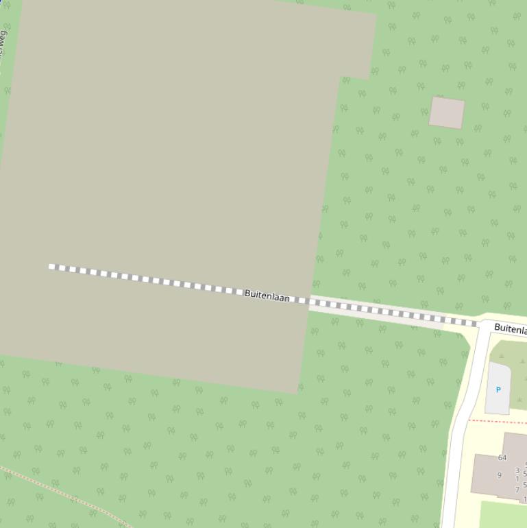 Kaart van de Buitenlaan.