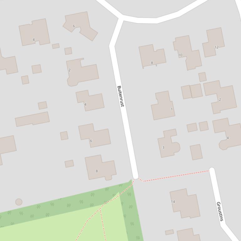 Kaart van  Buitenrust.