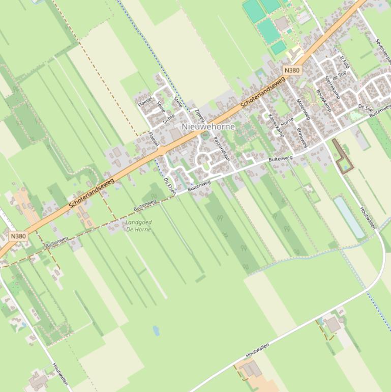 Kaart van de Buitenweg.