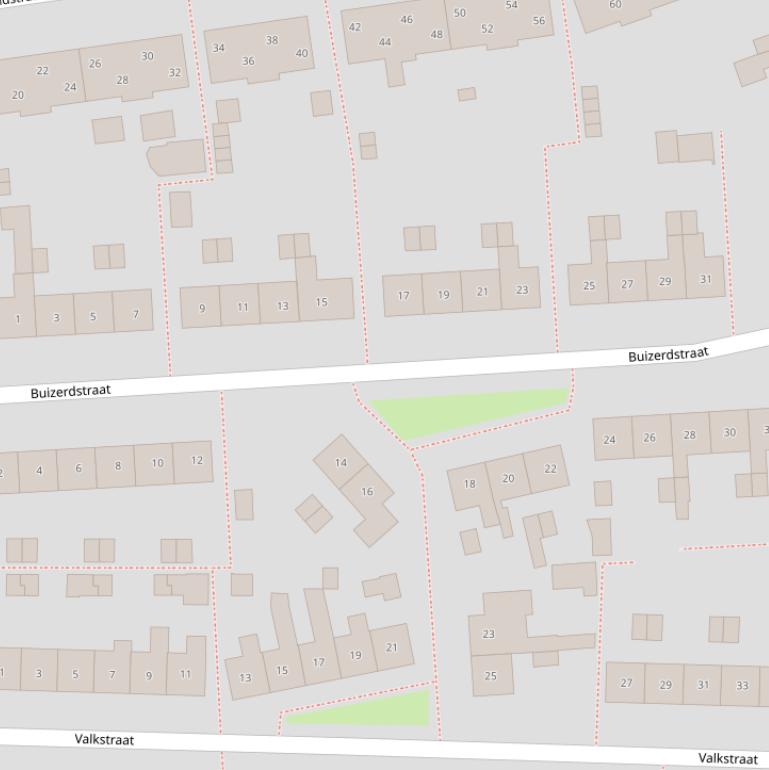 Kaart van de Buizerdstraat.