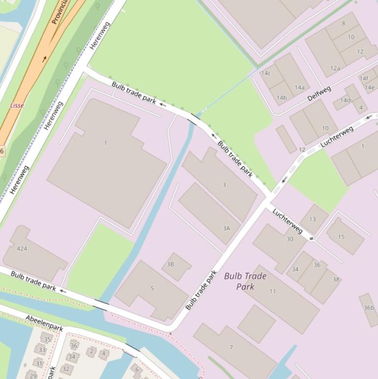 Kaart van  Bulb trade park.