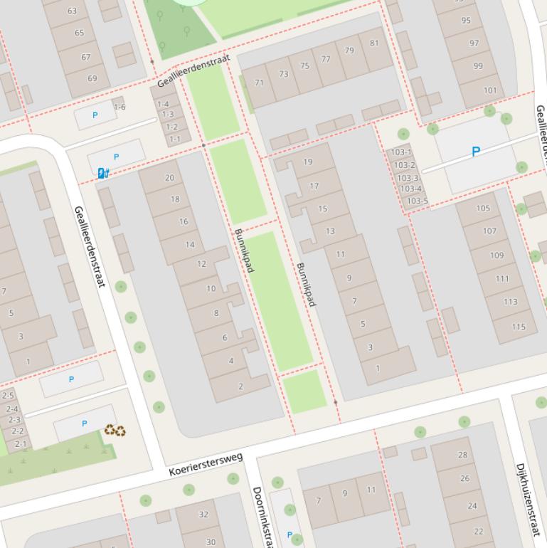 Kaart van het Bunnikpad.