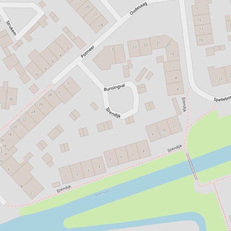 Kaart van  Bunsingval.