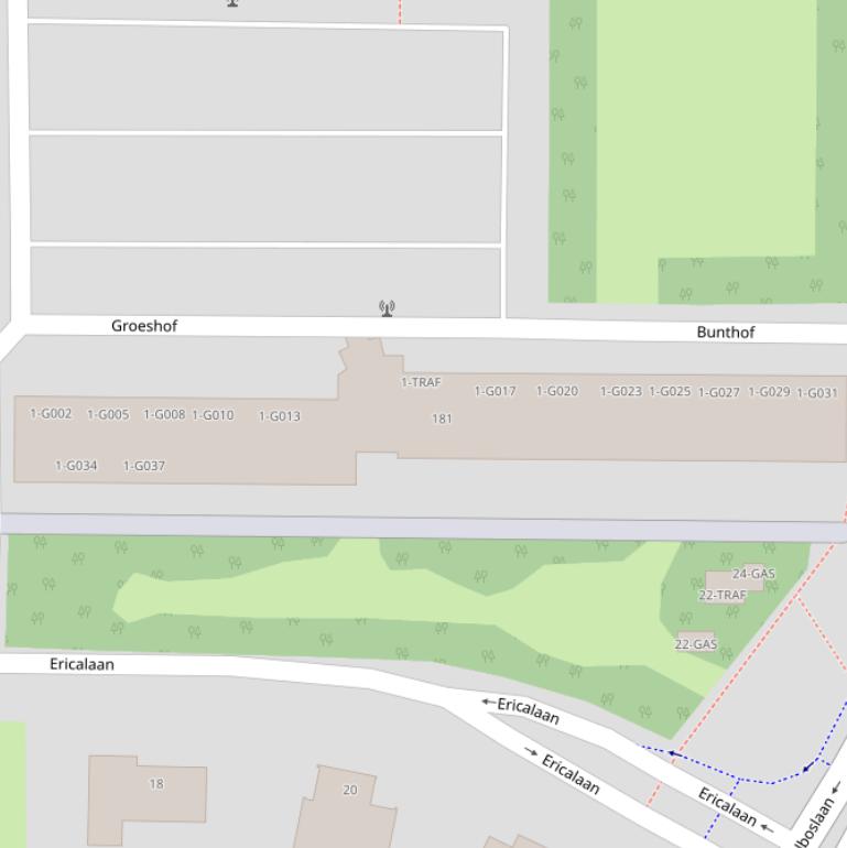 Kaart van de Bunthof.