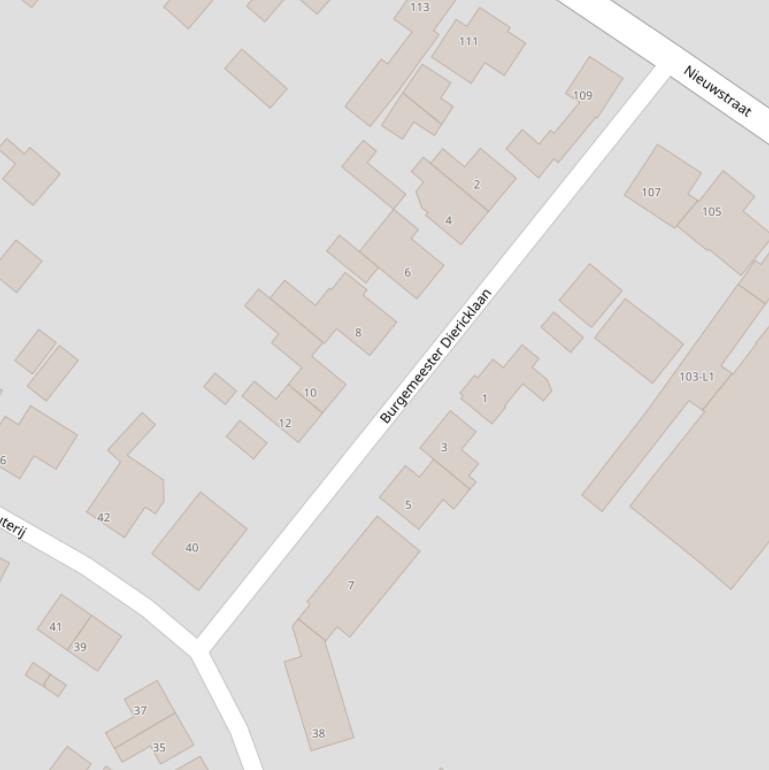 Kaart van de Burg. Diericklaan.